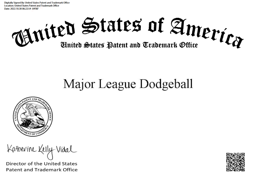 Major League Dodgeball Trademark